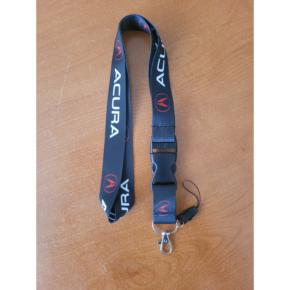 (X2) Best Car Key Holder Brand Acura Black and red One Size Lanyards with Clips - Picture 4 of 7